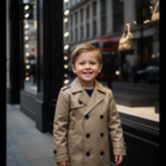 Trench-Coat Enfant Double Boutonnage Coton - 4 à 9 ans