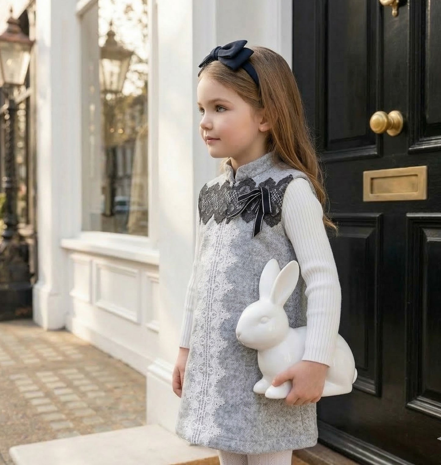 Girls Wool Blend Sleeveless Party Dress A-Line Princess 3-7Y