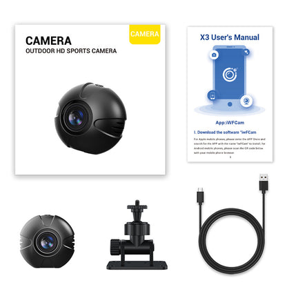 1080p Wireless WiFi Infrared Night vision Action Camera For Cycling Recording