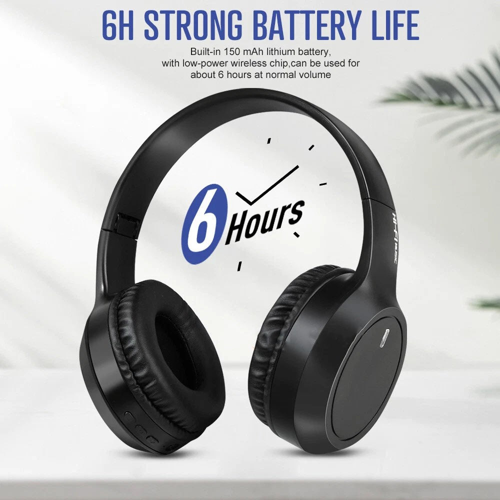 Casque Audio Bluetooth Sans Fil Rechargeable avec Micro