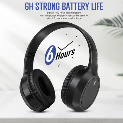 Casque Audio Bluetooth Sans Fil Rechargeable avec Micro