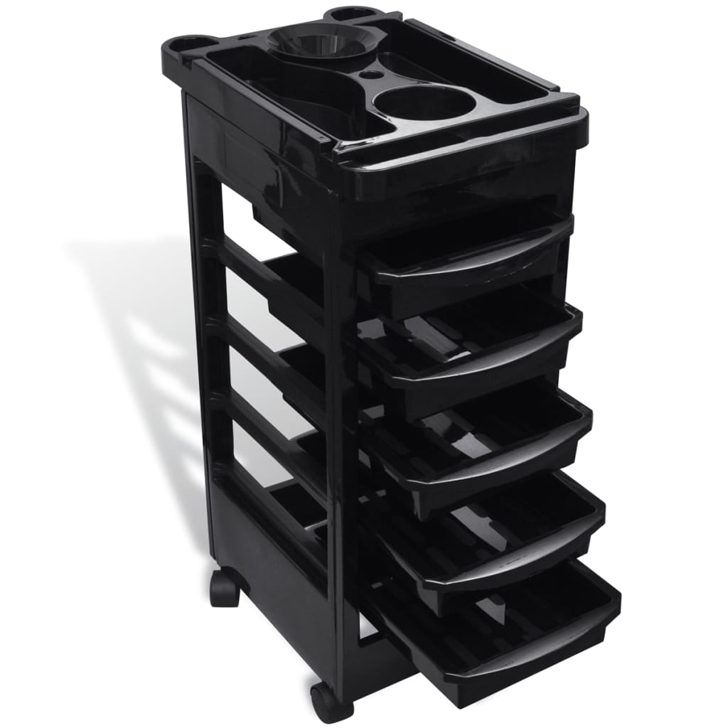 Hairdressing Trolley, Plastic with Wheels