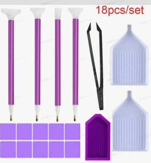 Diamond painting tool set-18 pieces