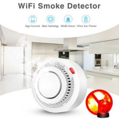 Détecteur de Fumée Connecté WiFi Tuya - Alerte App