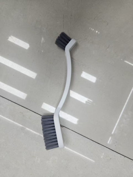 Double-headed cleaning brush-white-PP+PET-1 piece