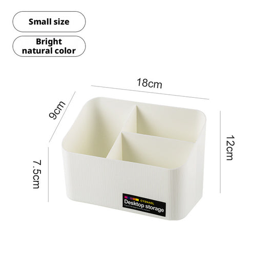 Desktop storage box-3 compartments white-one pack