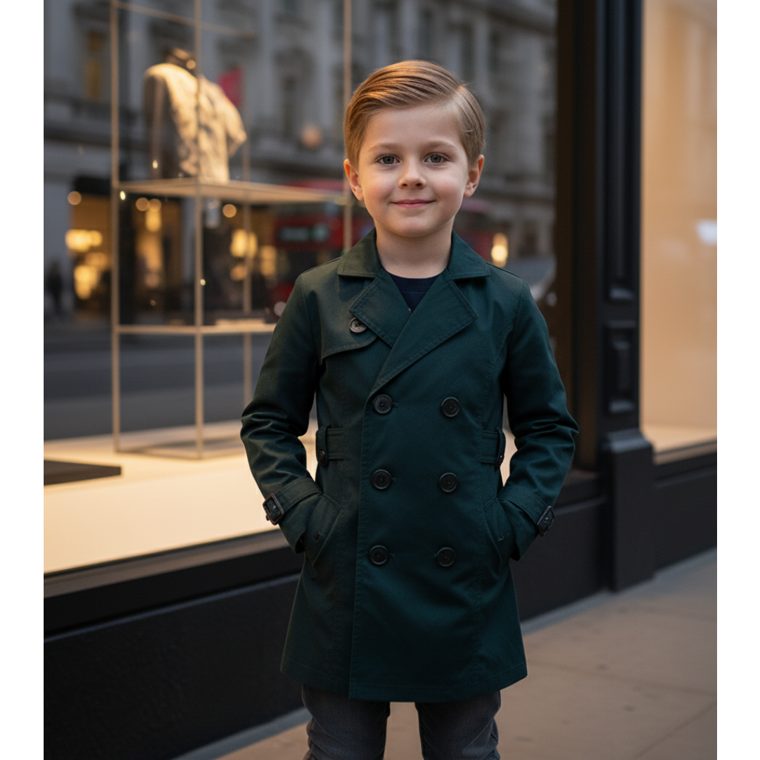 Trench-Coat Enfant Double Boutonnage Coton - 4 à 9 ans