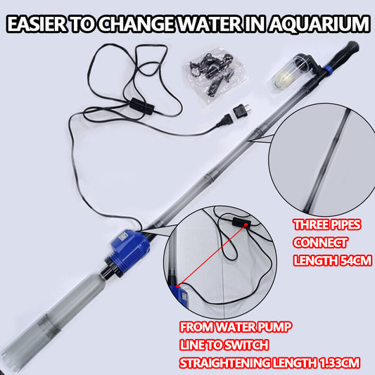 Fish Tank Cleaner Pump Syphon Change Pump Water Filter Aquarium Vacuum Gravel AU