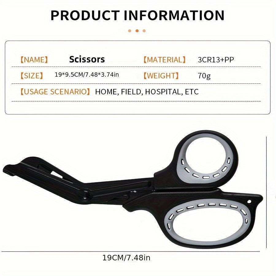 2pcs Heavy Duty Medical Scissors, Portable, Compact, Durable - 8" Stainless Steel Trauma Shear with Ergonomic Soft-Grip Handle And Non-Stick Blades for EMT, Doctors, Nurses, Household, Family, Outdoor, DIY