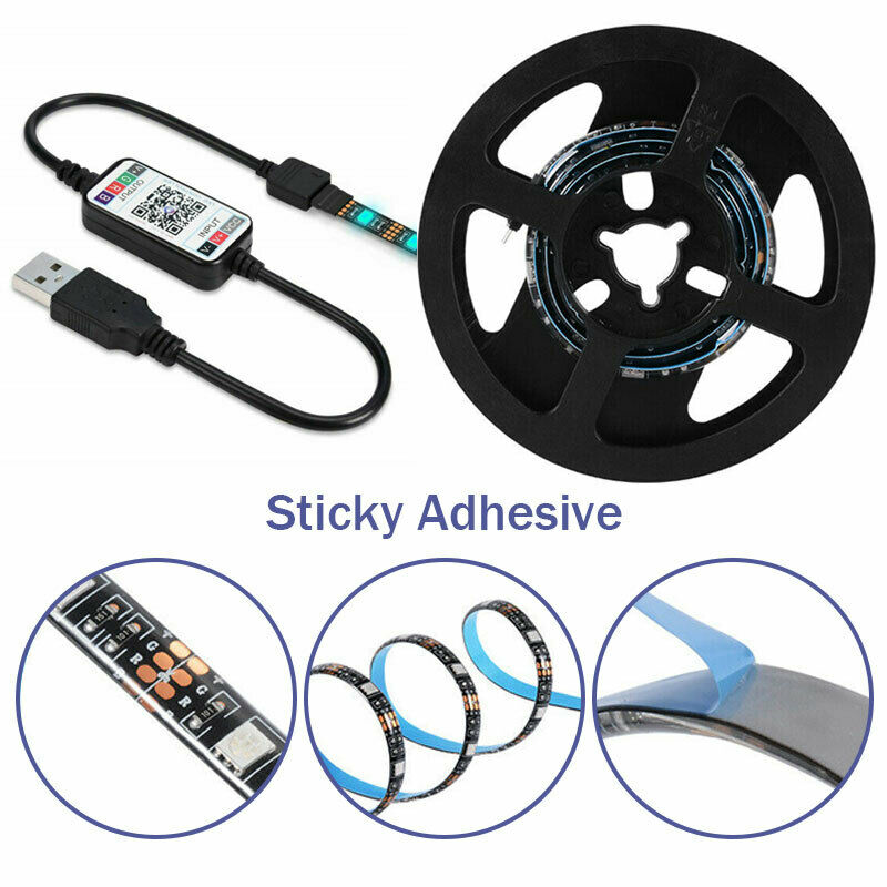 Ruban LED RGB 5V Bluetooth USB, 5050 imperméable IP65, 5M 10M 20M, 300 LED