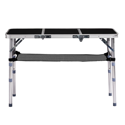 Table de Camping Pliable Hauteur Réglable - Légère