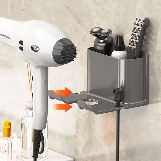 Hair dryer shelf-gray-1 piece