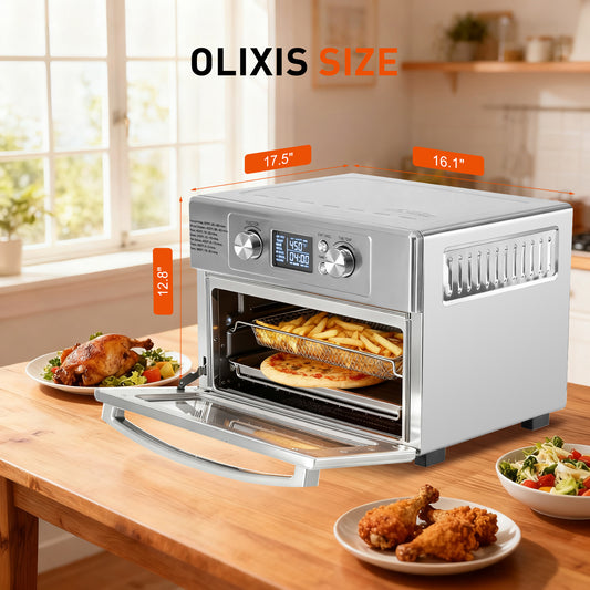 Four à air chaud électrique 22 L 1800W, 6 résistances en inox, température jusqu'à 230°C