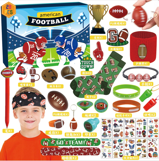 Calendrier de l'Avent Football Américain - 24 Jours Mini Ballons