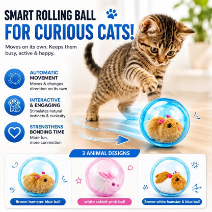 Balle Interactive Auto-roulante pour Chat