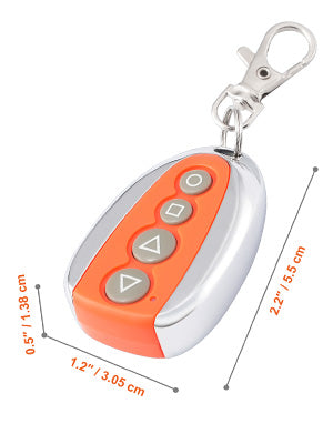 VEVOR Door Remote Control 4Button Garage Gate Door Opener Duplicator Clone Cloning Code Car Key Orange/Black Wireless Waterproof